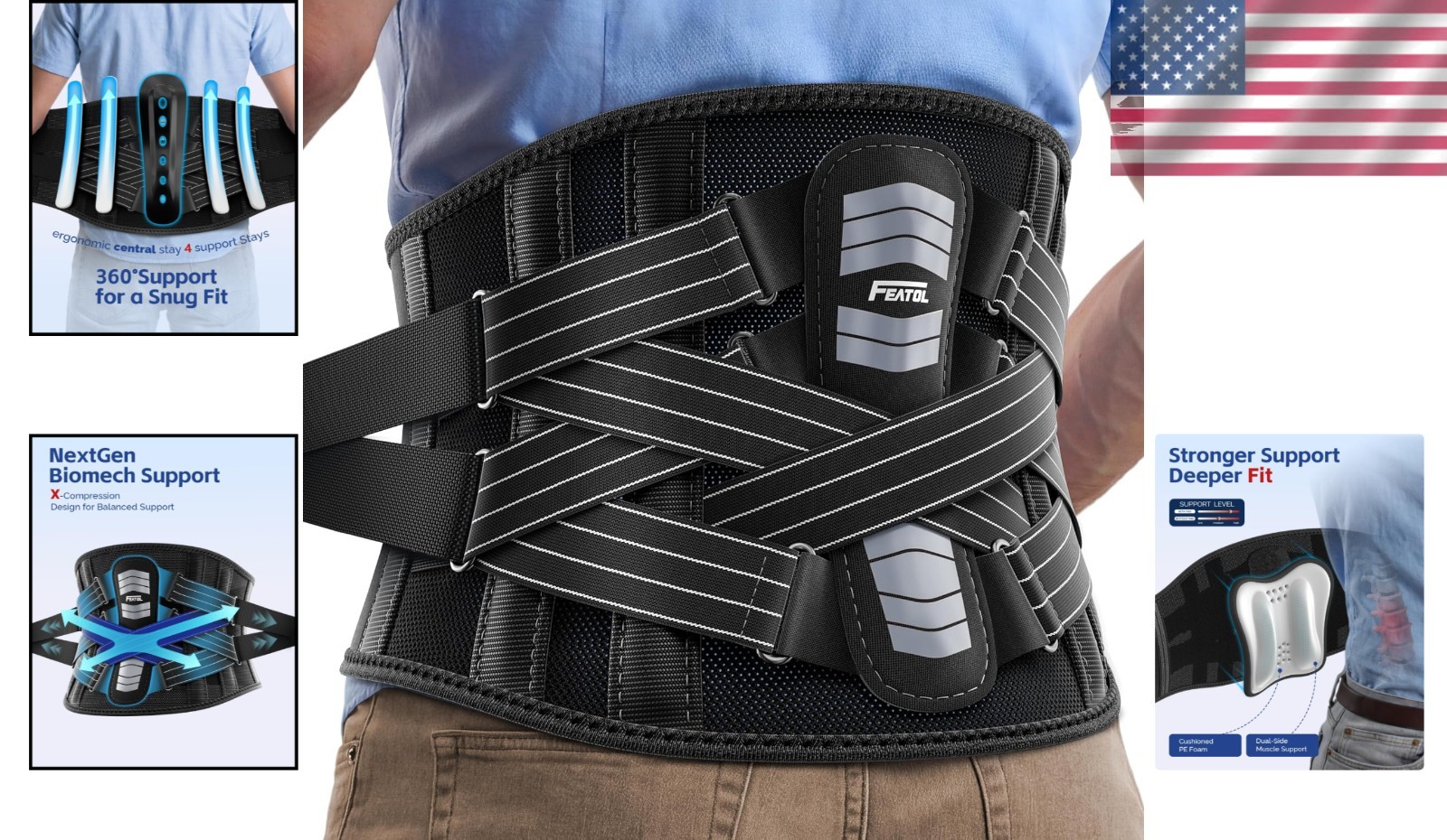 Versatile Lower Back Brace with Snug Fit – Perfect for Work or Active Lifestyle