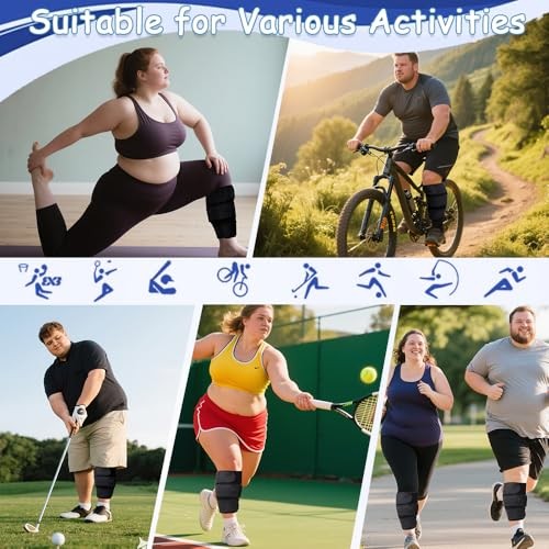 Plus Size Calf Compression Sleeve Men & Women, Ajustable XXL/XXXL High