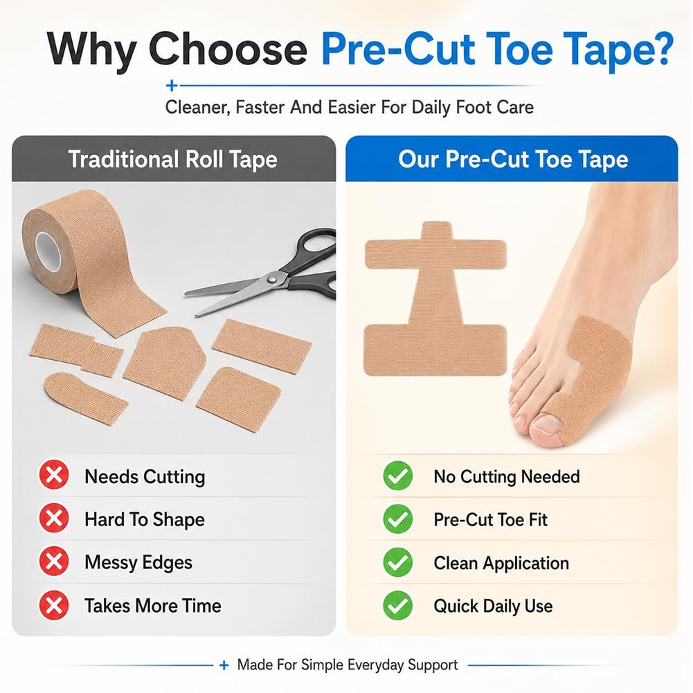 50 Pre Cut Bunion Corrector Kinesiology Tape Big Toe Support Feet Hallux Valgus