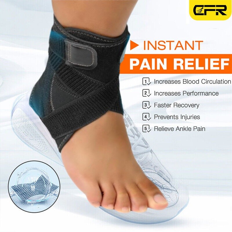 Ankle Brace Metal Support Compression Strap Plantar Fasciitis Pain Relief Sport