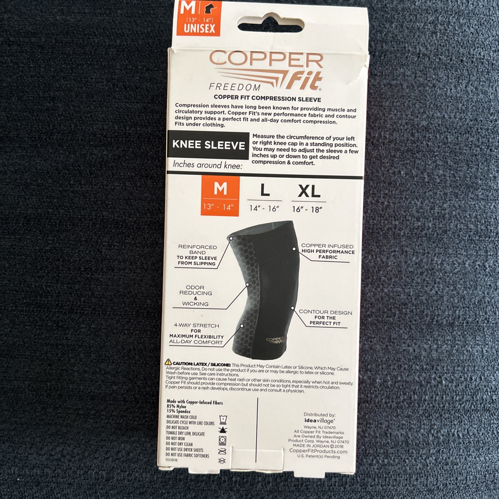 Copper Fit CF2KNLG6 Knee Compression Sleeve – Black