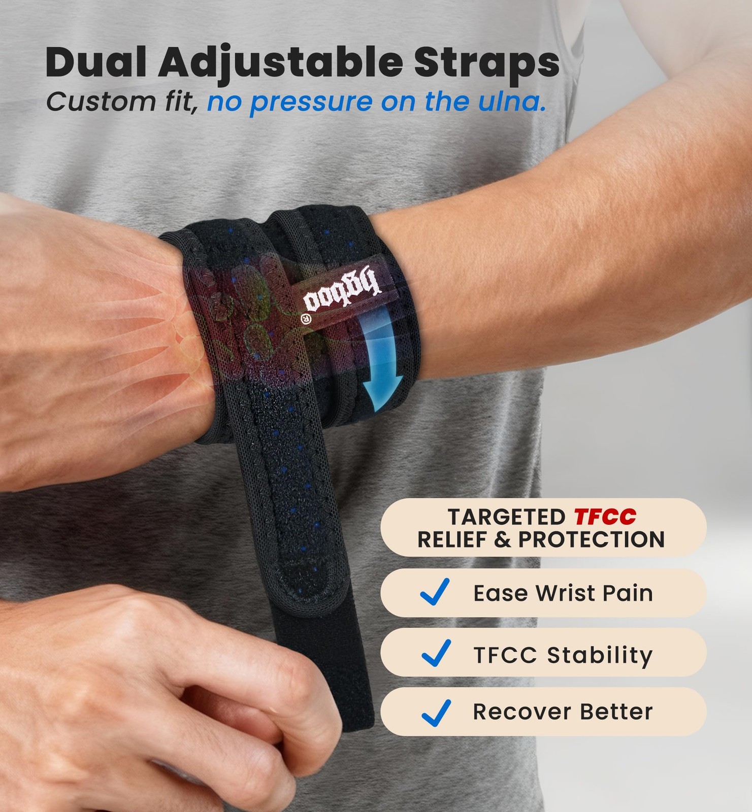 2-Pack TFCC Wrist Brace Support for Ulnar Pain, Carpal Tunnel & Tendinitis Re…