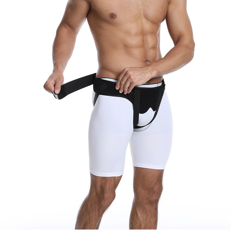Adult Inguinal Hernia Support Belt Double Groin Truss Brace Pain Relief & Pads
