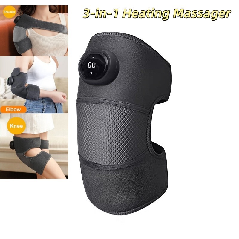 Knee Massager w/ Heat and Vibration, Knee Heating Pad for Arthritis with Massage