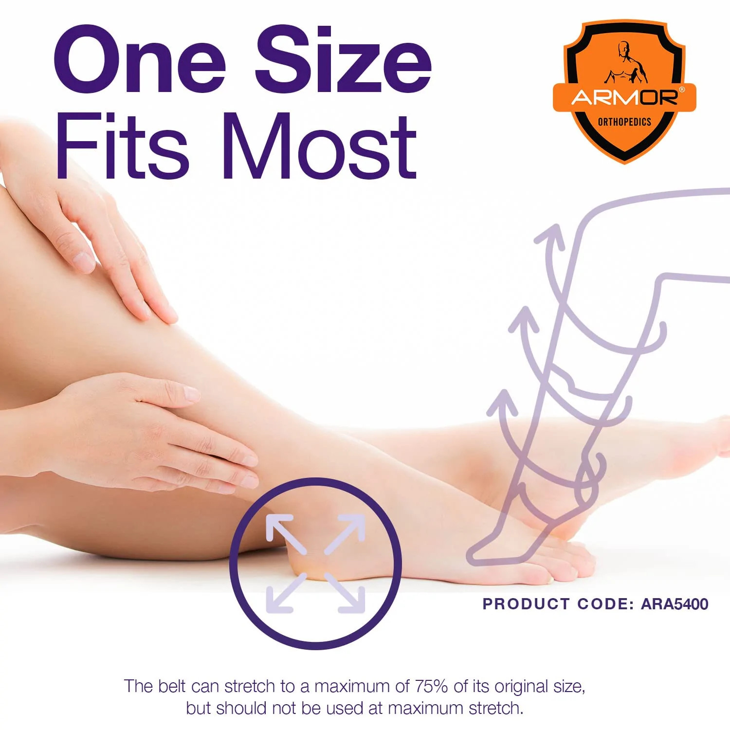 Armor® – Elastic Compression Ankle Brace with Adjustable Hook and Loop Fastener