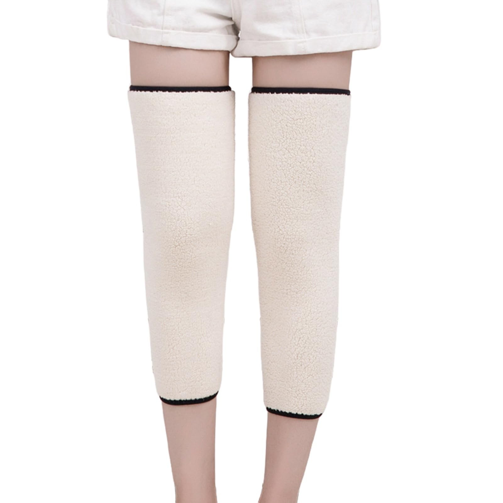 Men Women Thick Wool Leg Warmers Winter Thermal Ski Cycling Knee Brace Sleeve