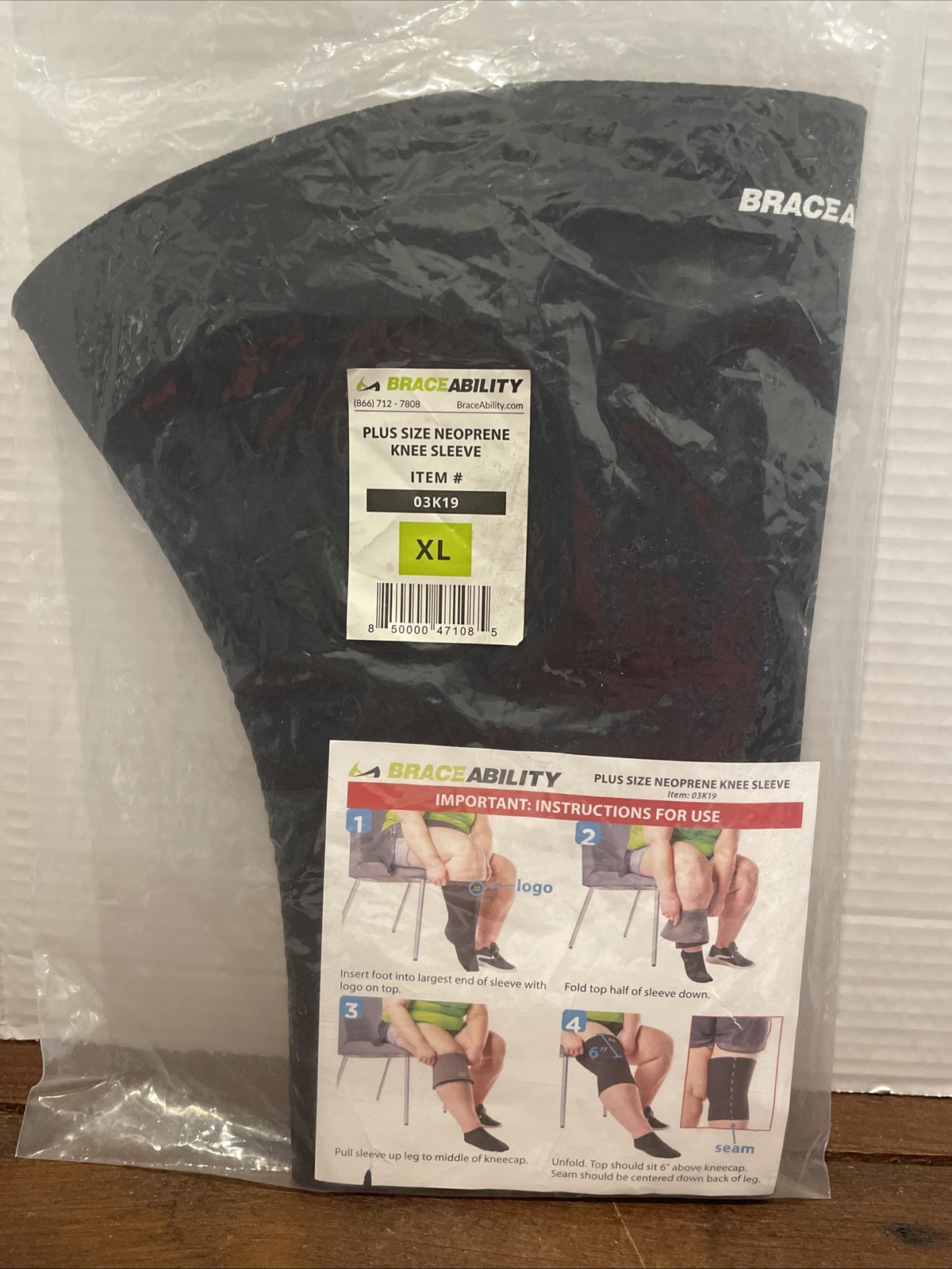 Plus Size Neoprene Knee Sleeve XL Compression Support – Arthritis & Knee Issues