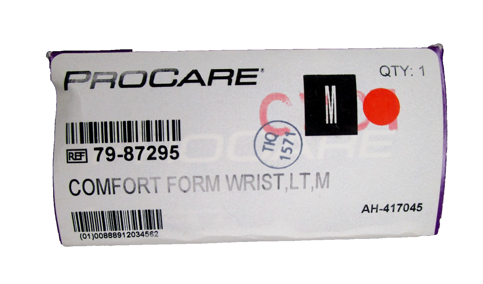 NEW~Procare 79-87295 Comfort Form Wrist Support Left~SZ Medium
