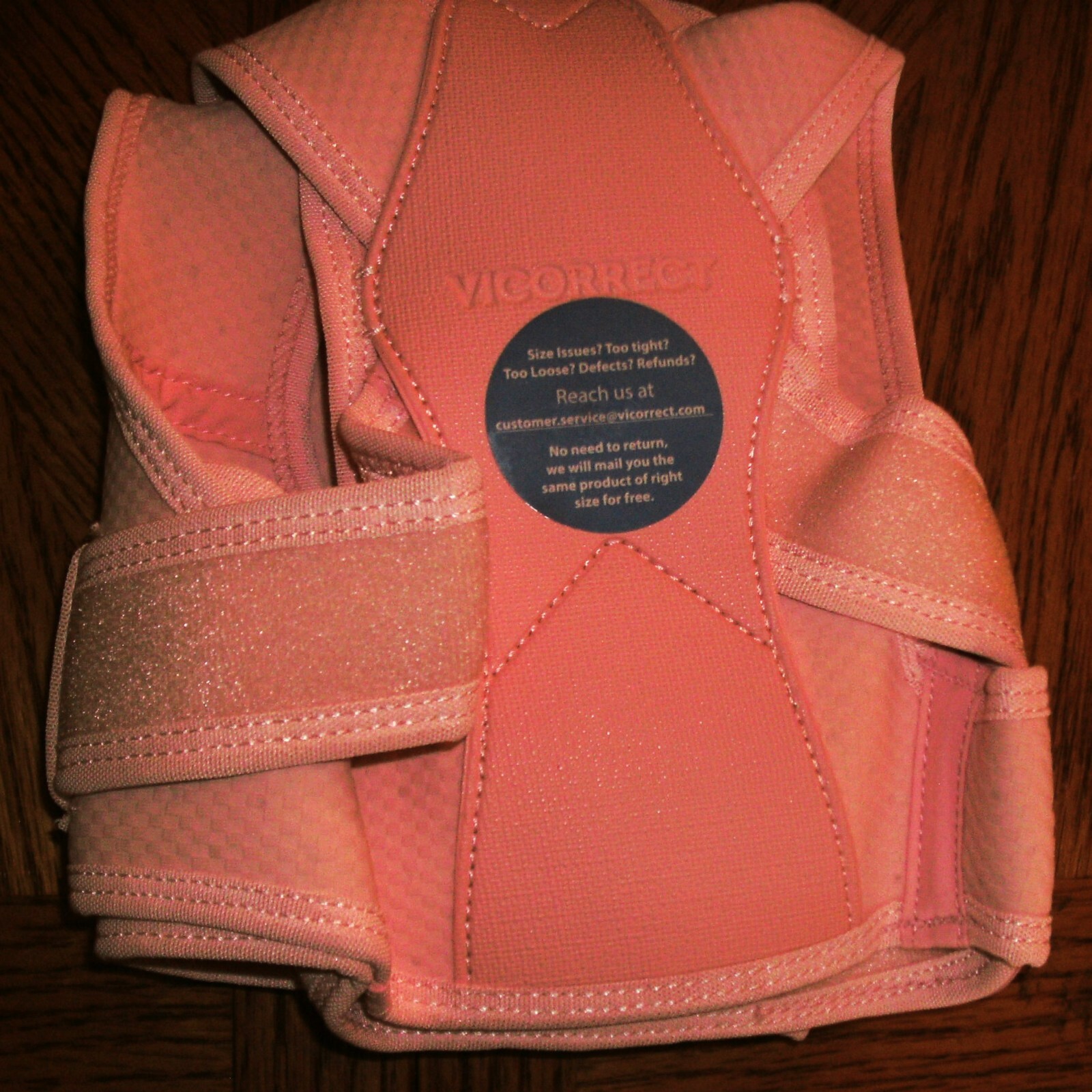Vicorrect Adjustable Back Support Posture Corrector Pain Relief S/M Pink