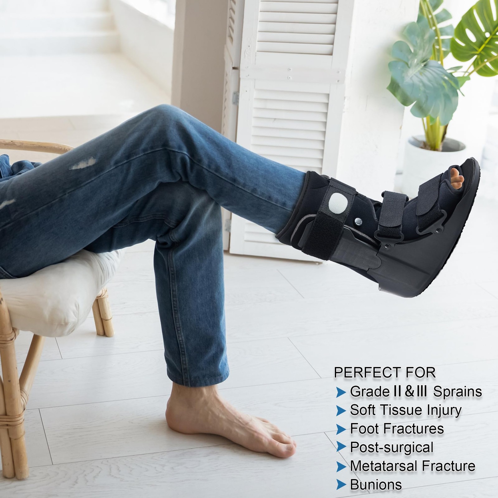 Air Walking Boot for Broken Foot Recovery Walking Boot for Sprained Ankle wit…