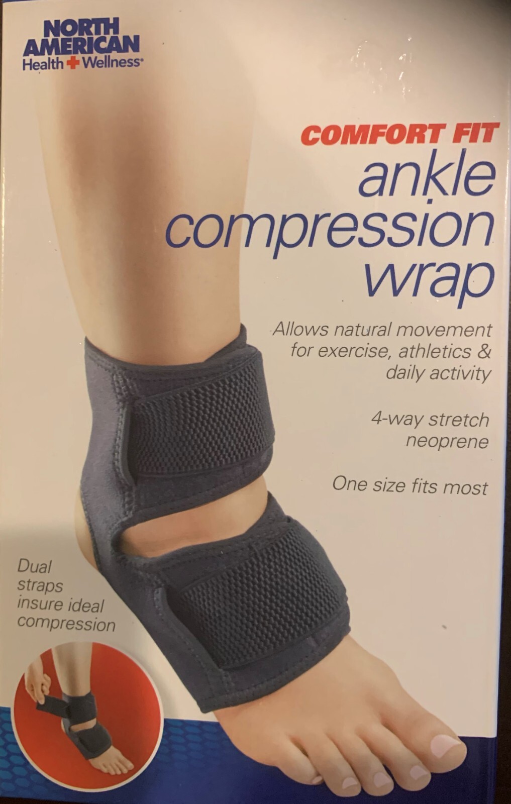 Ankle Compression Wrap Comfort Fit Neoprene Support Brace Sports Exercise