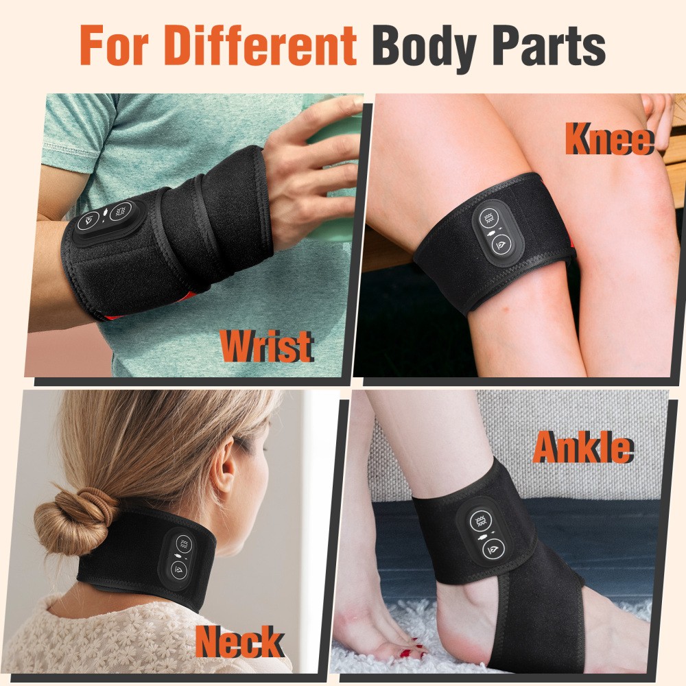 Electric Infrared Heated Wrist Wrap Brace Hand Massage Vibration for Pain Relief