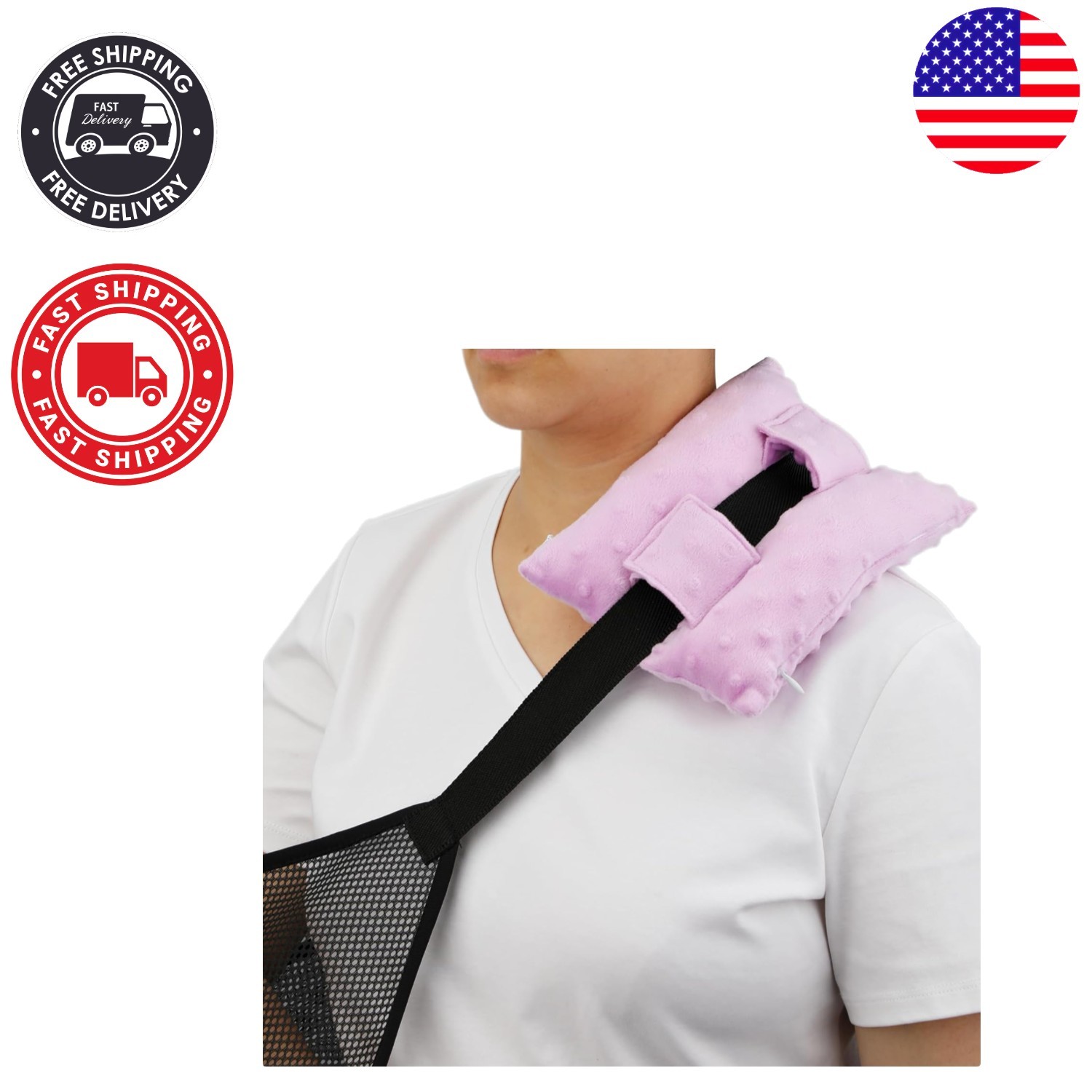 Soft Minky Dot Neck Strap Cushion for Arm Sling – Ideal for Rotator Cuff Healing