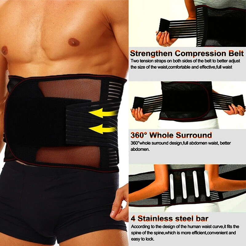 Lower Lumbar Brace Back Lumbar Support Double Pull Belts Pain Relief Men Women
