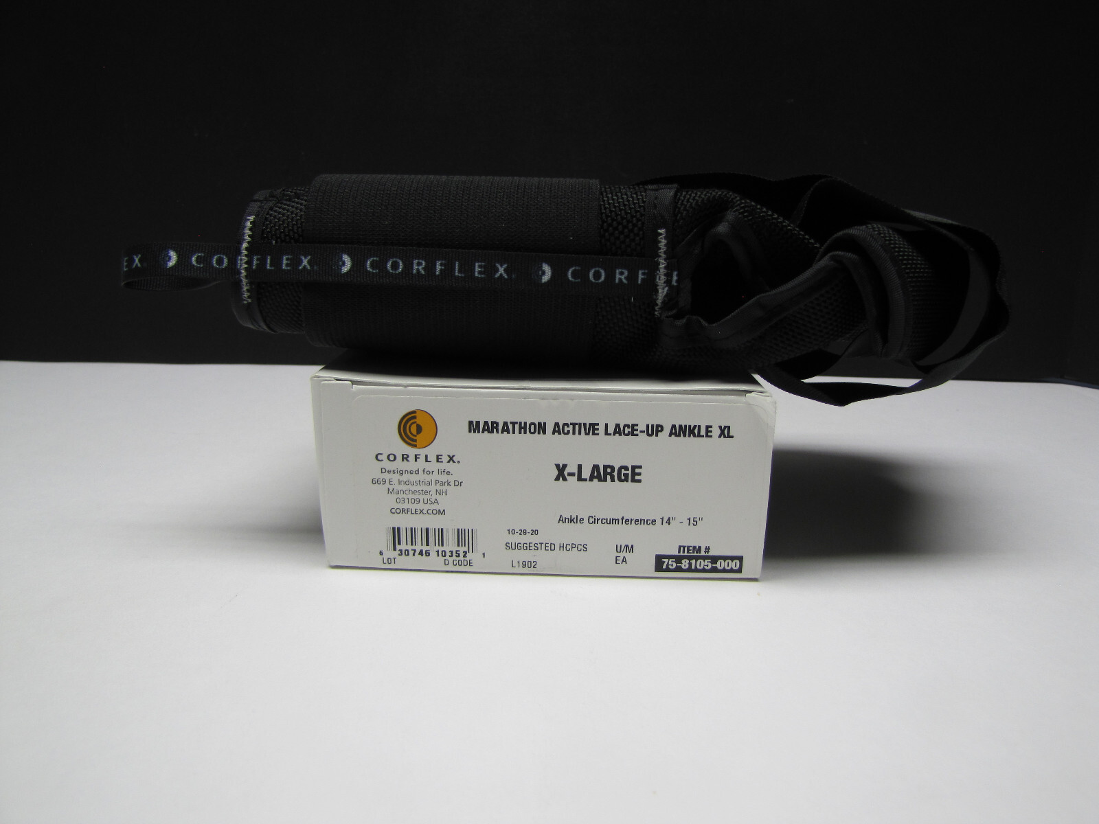 Corflex Marathon Active Lace-Up Ankle Stabilizer Wrap Support Brace XLarge L  R
