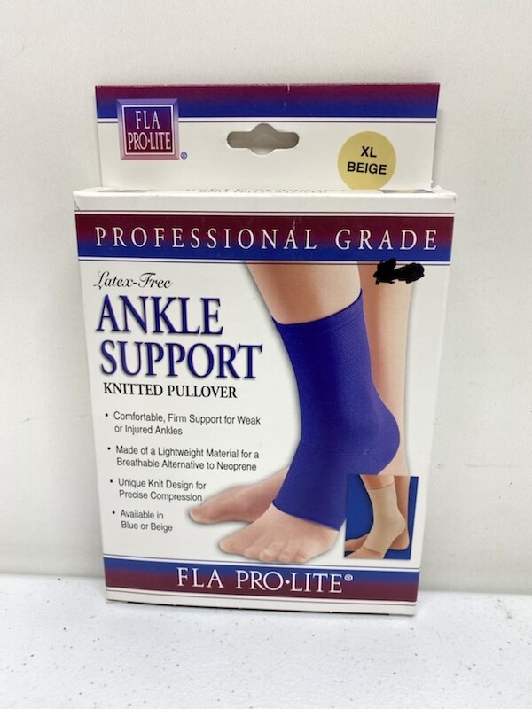 FLA Pro-Lite Ankle Support Knitted Pullover Beige Extra Large XL New…