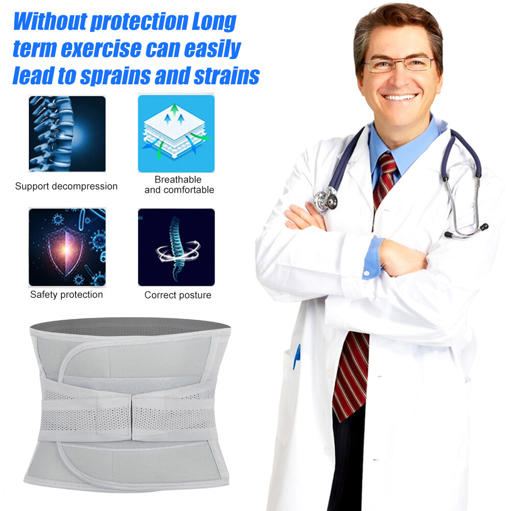 Lower Back Support Brace Lumbar Waist Belt Back Pain Relief Sciatica Men Women