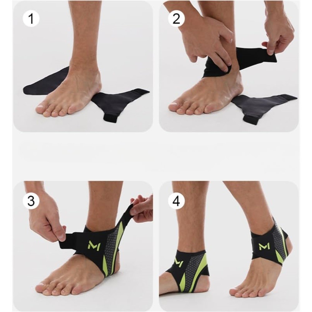 2 Pack Ankle Brace–Adjustable Lace Up Ankle Stabilizer with Straps Arch Support