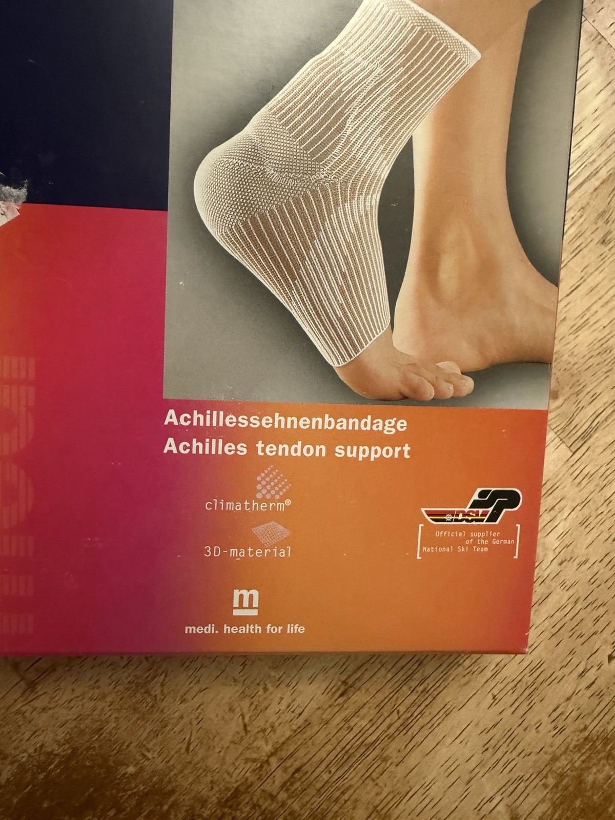 Achimed Tendon Support w/2 Anatomically Shaped Silicone Inserts Open Box Size 4