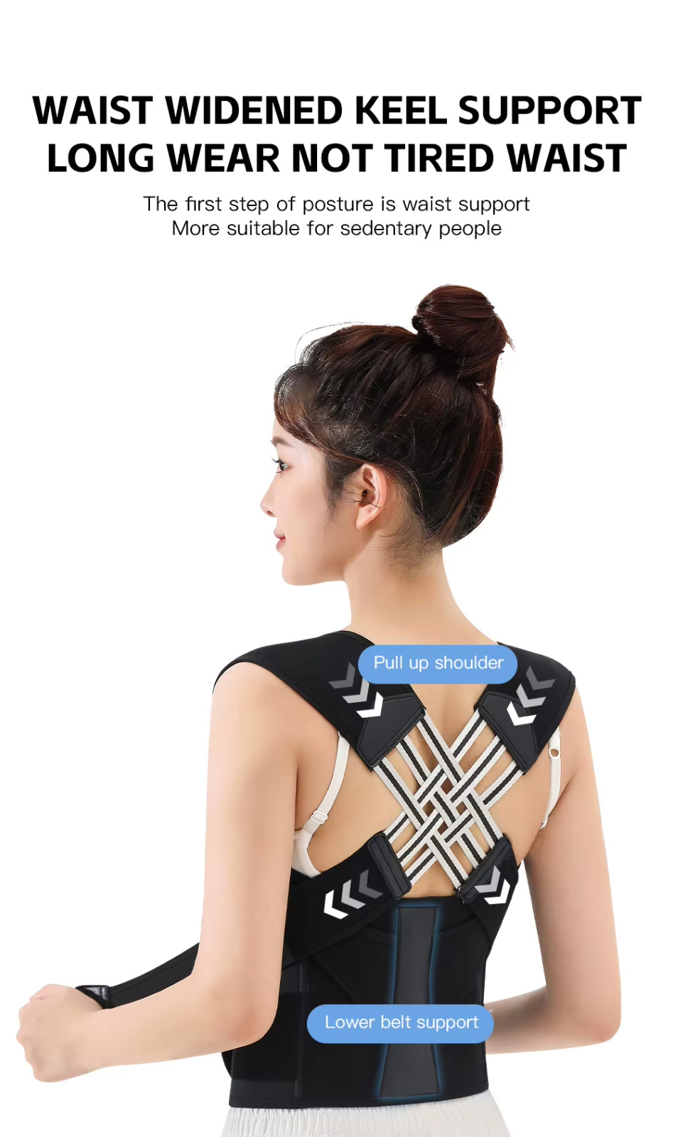 Adjustable Posture Corrector Back Shoulder Support Correct Brace Belt Men Women