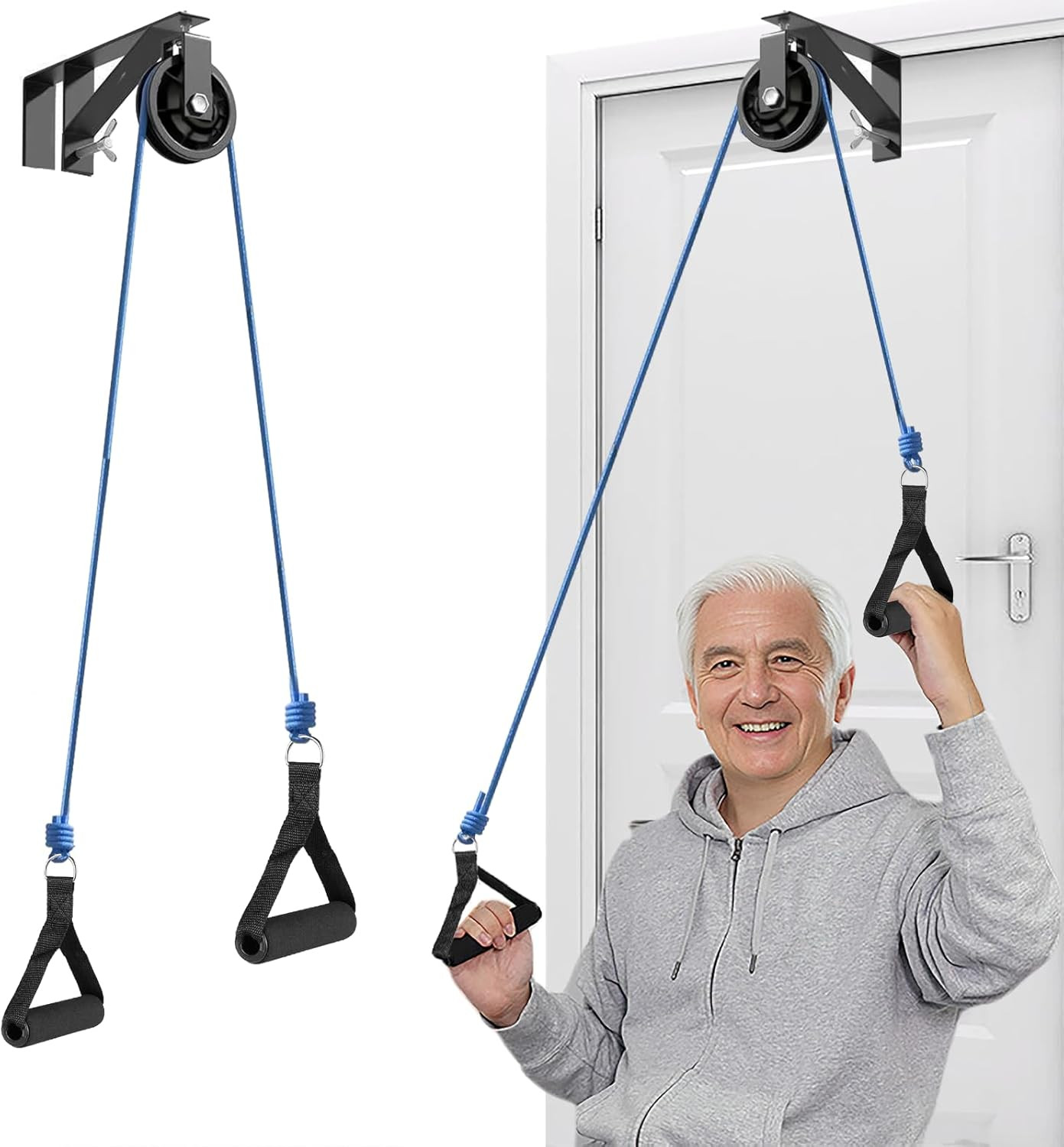 Shoulder Pulley for Physical Therapy & Rehab, over the Door Pulley System