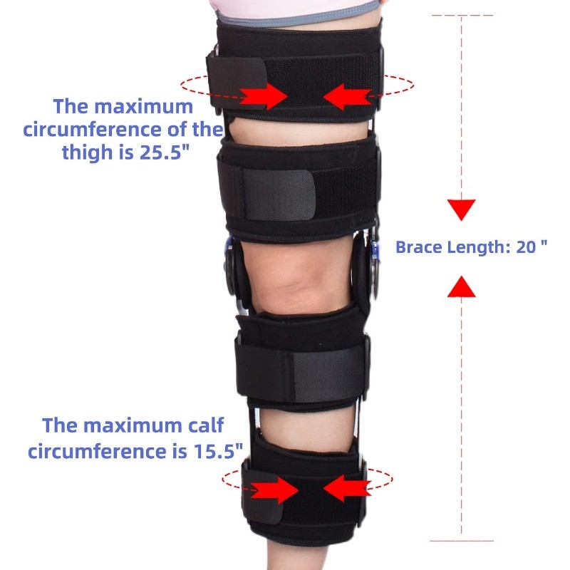 Knee Brace Post Op Knee Brace Adjustable Knee Immobilizer Support with Side