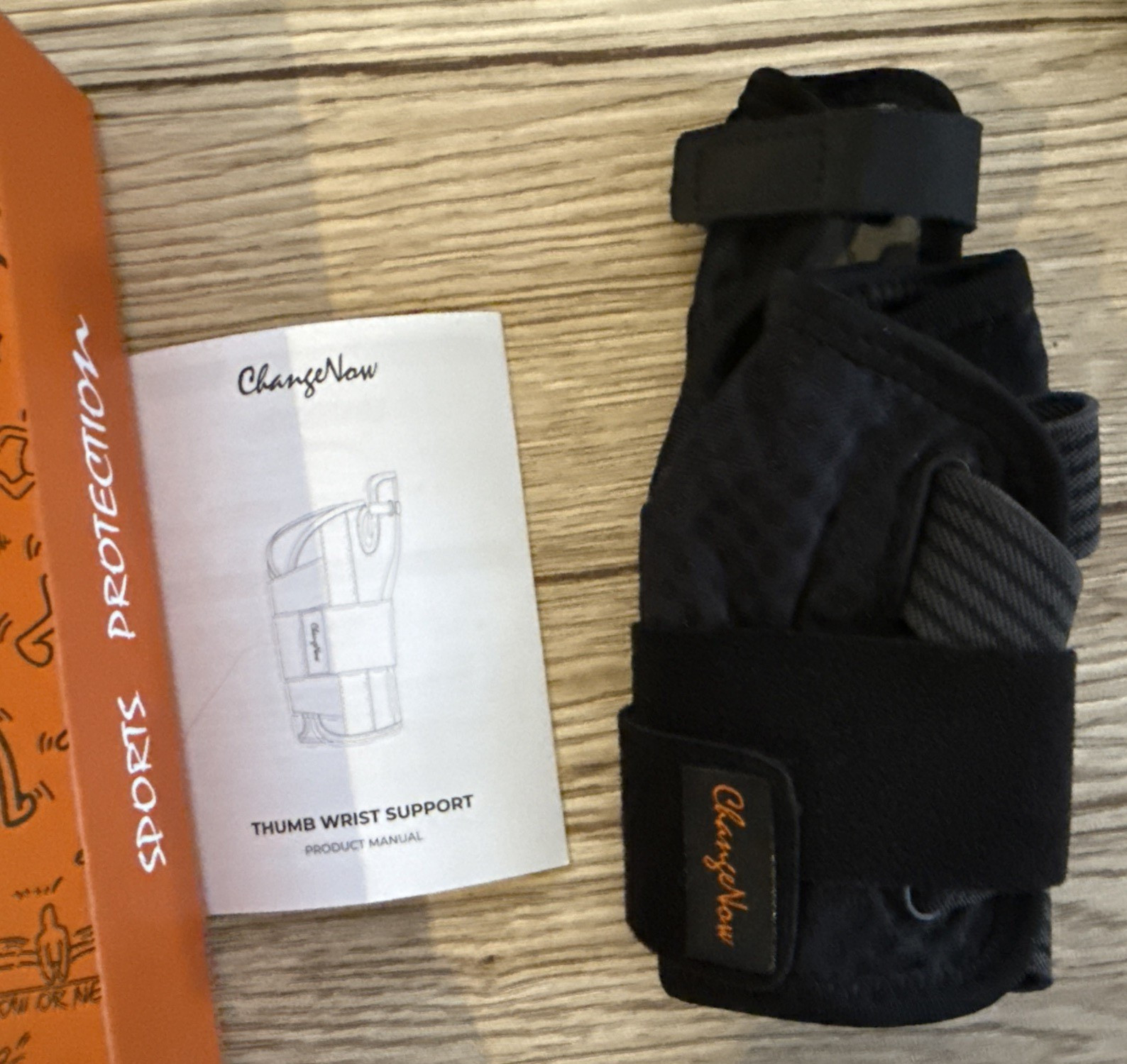 Ultra Breathable Thumb Brace for Right or Left Hand Black Size Medium NEW