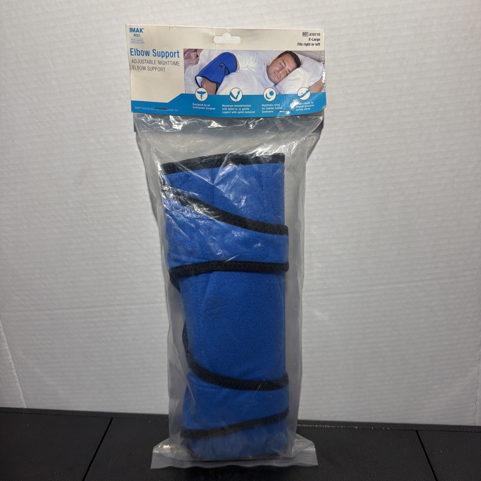 Brownmed IMAK RSI Elbow Support Brace – Blue NEW Adjustable Night-time X-Large