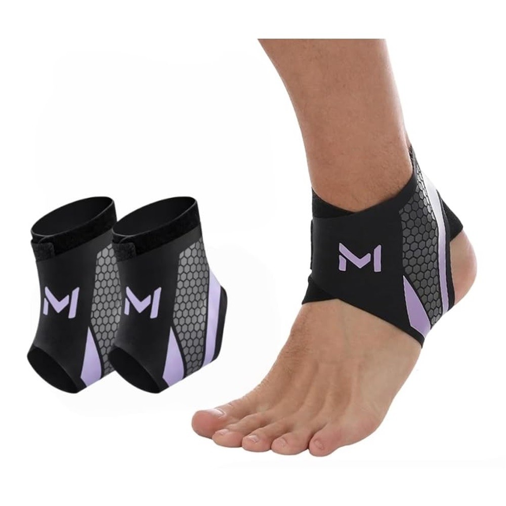 2 Pack Ankle Brace–Adjustable Lace Up Ankle Stabilizer with Straps Arch Support