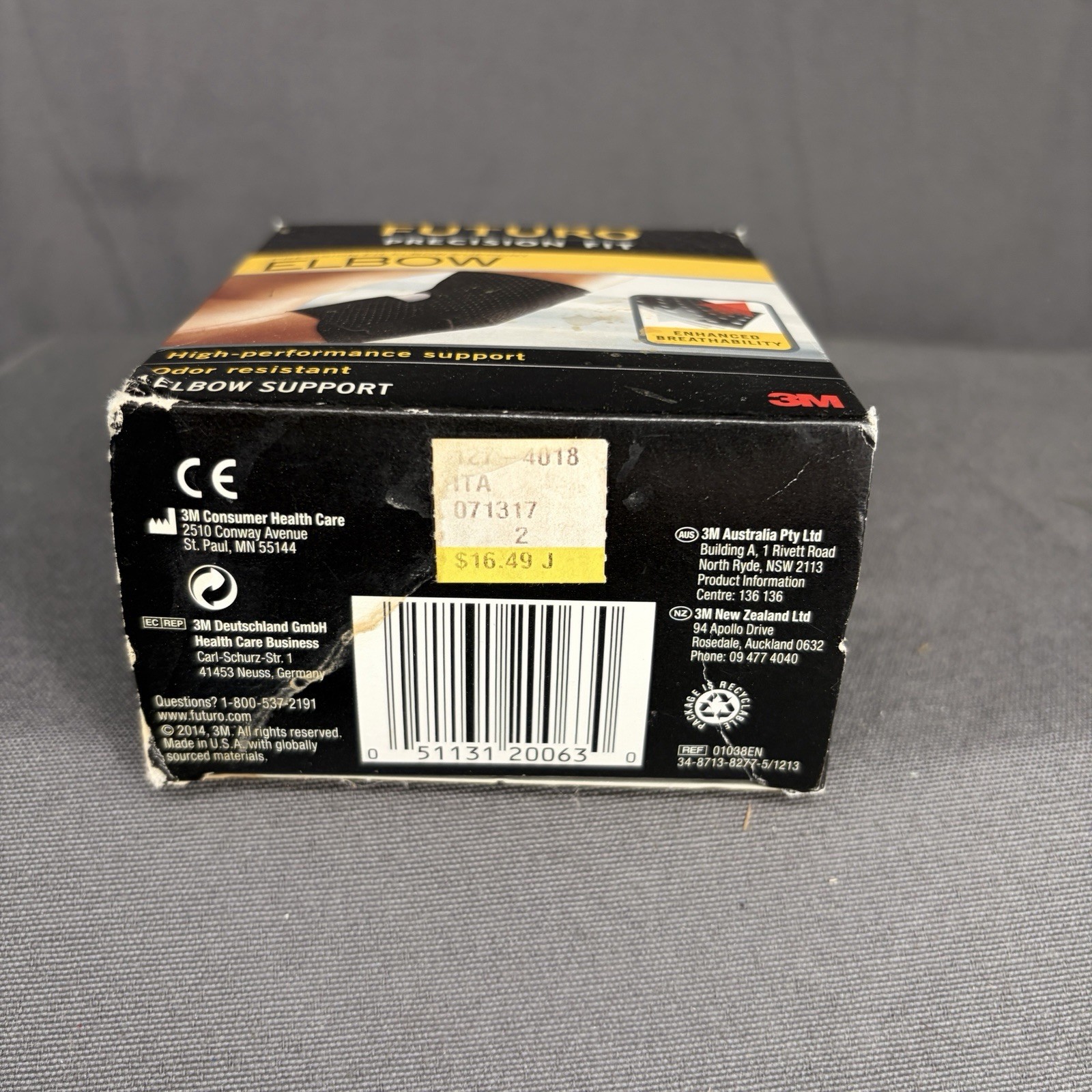 Futuro Precision Fit Elbow Support Adjustable Moderate Brace 3M 01038 New in Box