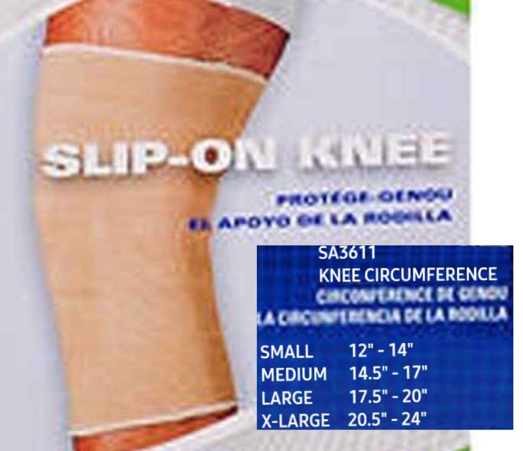 Sport Aid Slip-On Knee Beige Medium (14.5-17″ Knee Circ.)
