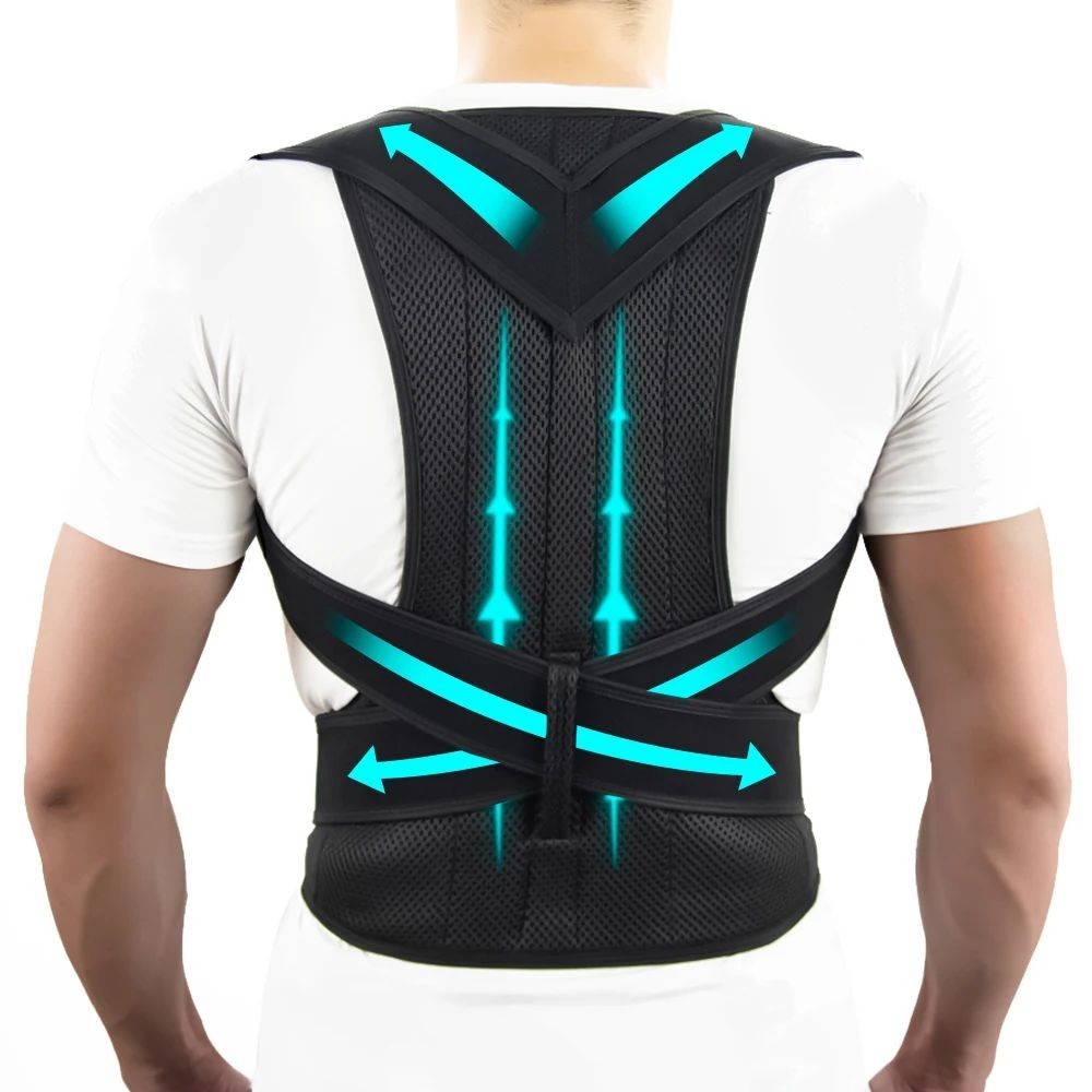 Adjustable Posture Corrector Low Back Support Shoulder Brace Belt for Men Women