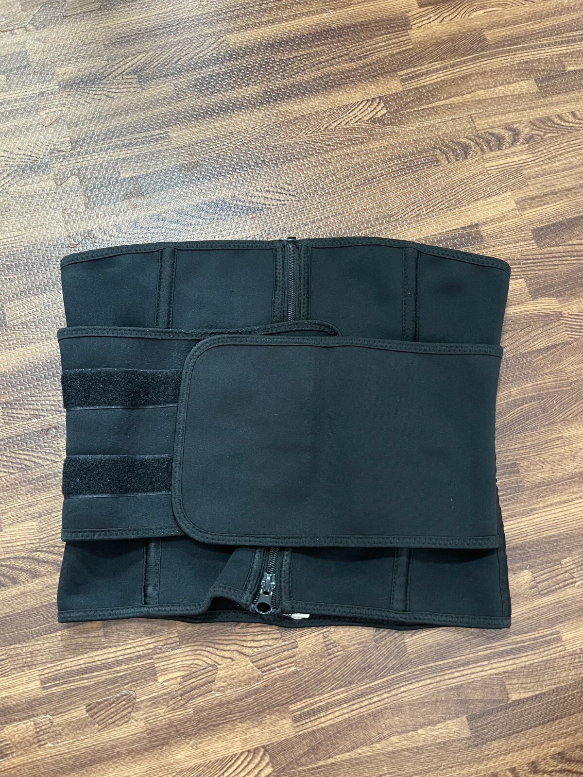 Support Brace Waist Belt Zip Closure Black Color Size S Small