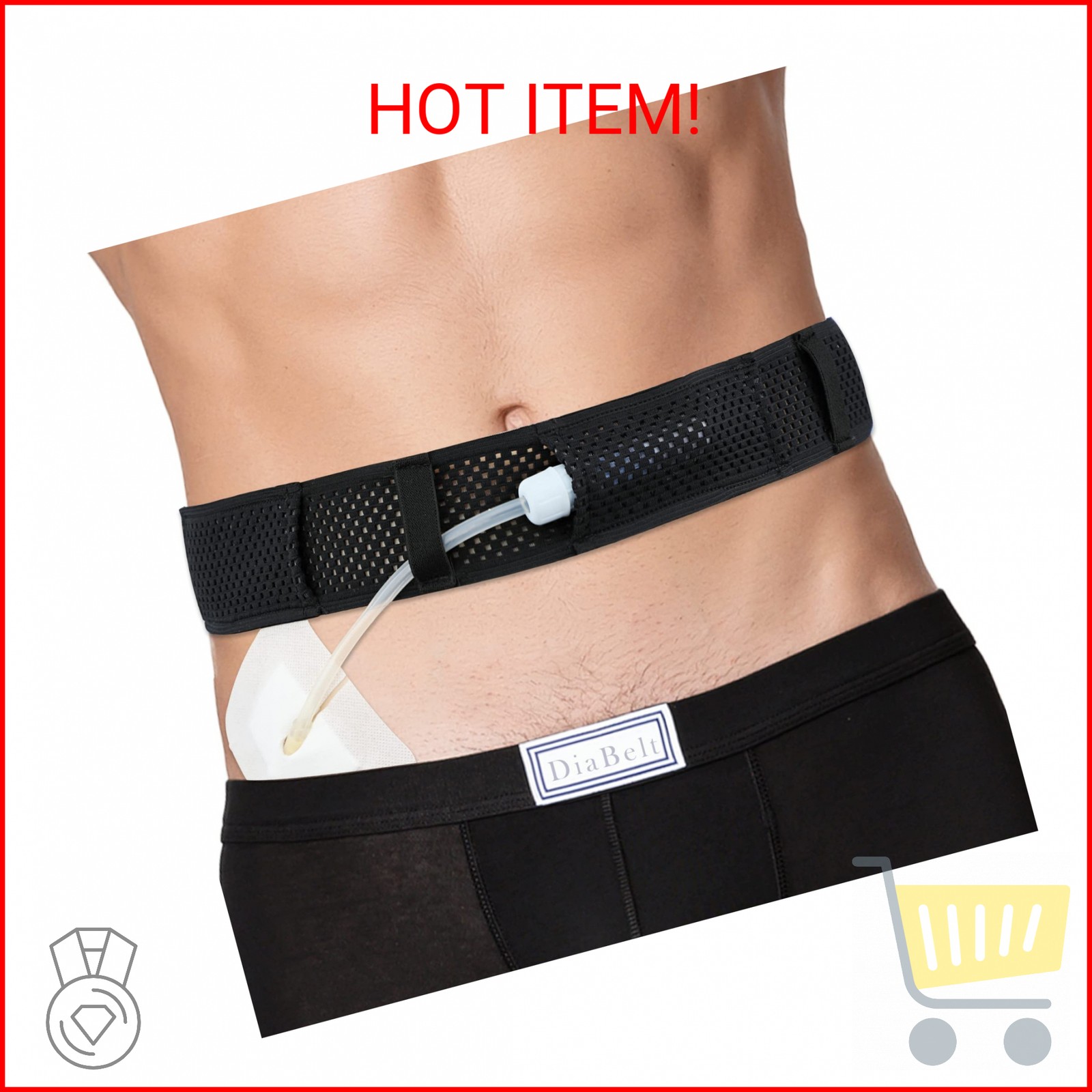 Mesh Breathable PD Belt Peritoneal Dialysis Catheter Accessories Supplies Soft T
