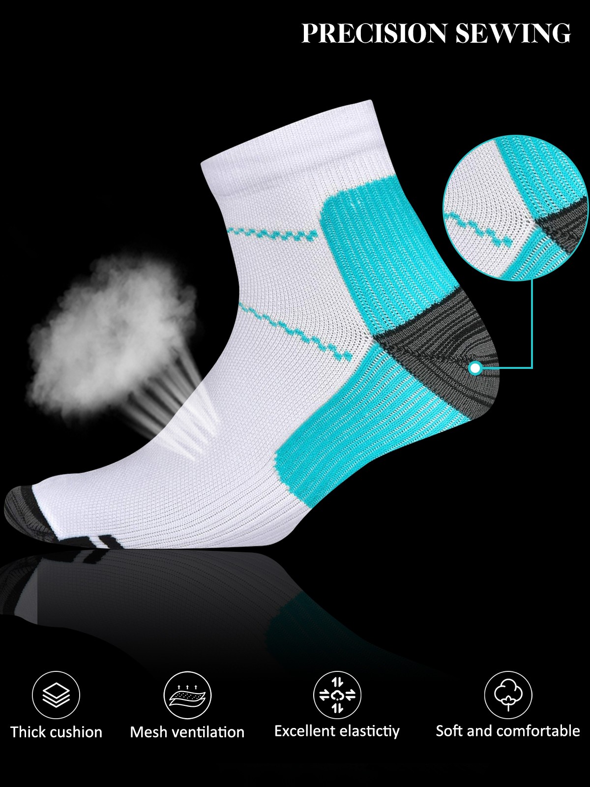 Foot Pain Relief Compression Socks Ankle Support Sleeves Brace Plantar Fasciitis