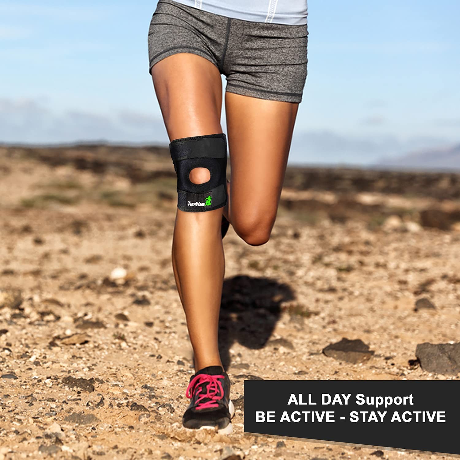 TechWare Pro Knee Brace Support – Knee Braces for Knee Pain. Relieves ACL, LCL,