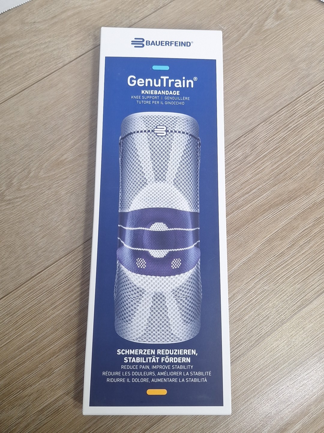 Bauerfeind GenuTrain Knee Support Brace Kniebandage Size 3C Comfort Black Blue