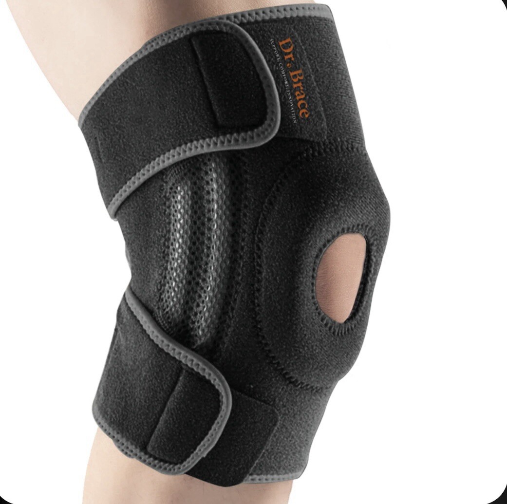 Professional Knee Brace with side stabilizers and patella gel pads