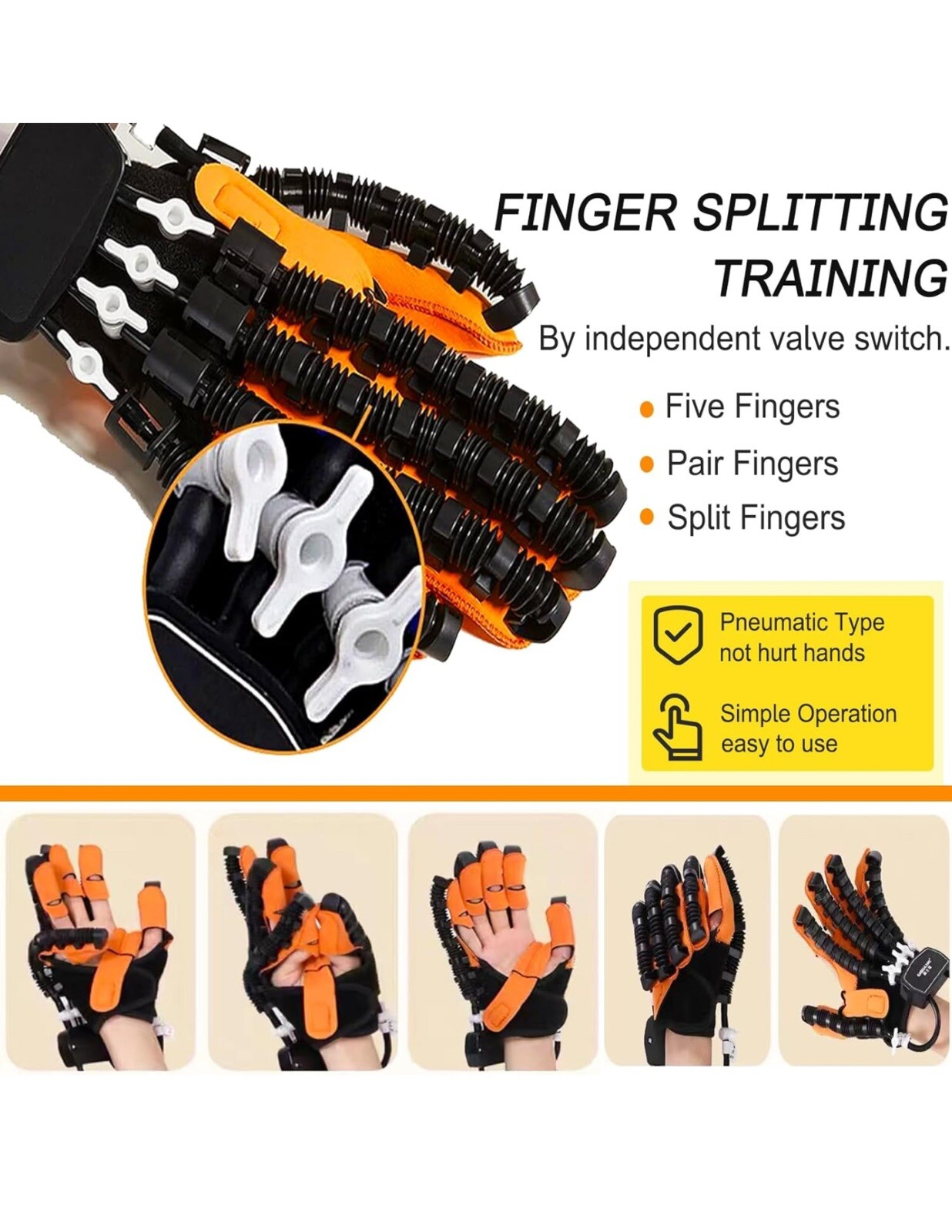 XUETAO Rehabilitation Robot Glove Hand Stroke Hand Therapy Equipment, Left Hand