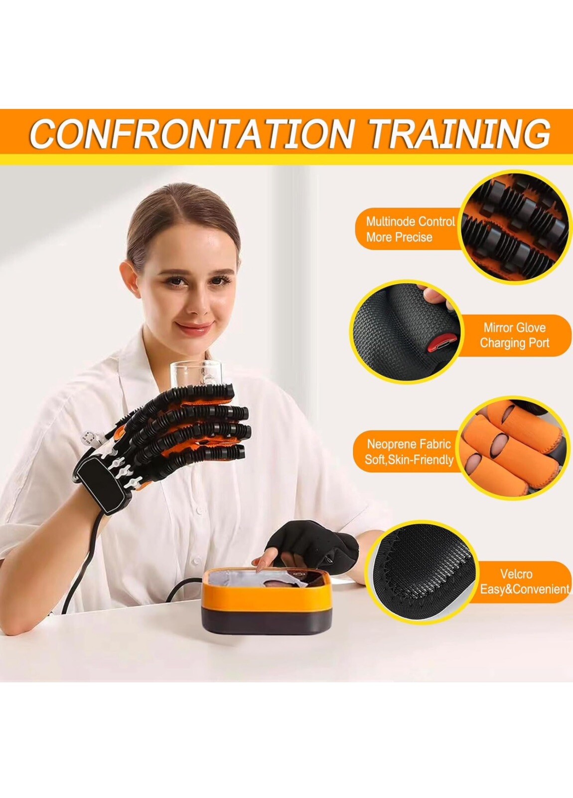 XUETAO Rehabilitation Robot Glove Hand Stroke Hand Therapy Equipment, Left Hand