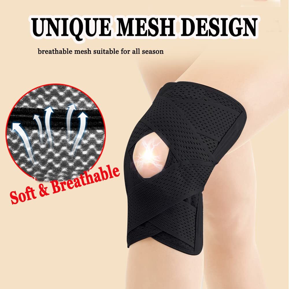 Breathable Knee Support Brace Patella Joint Pain Arthritis Relief Wrap Sport Gym