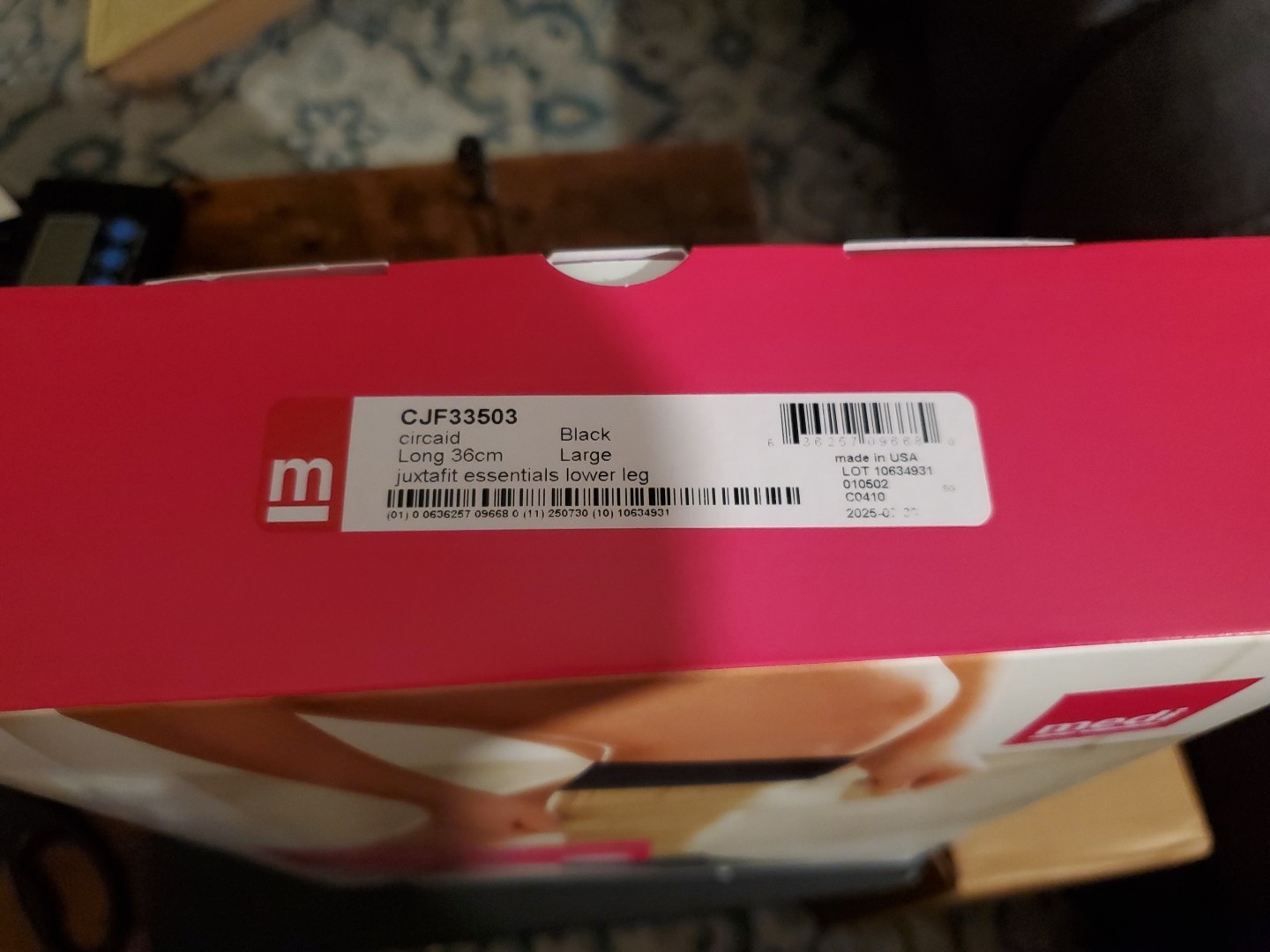 NIB – medi Circaid Juxtafit Essentials Lower Leg – BLACK LARGE 36 cm # CJF33503