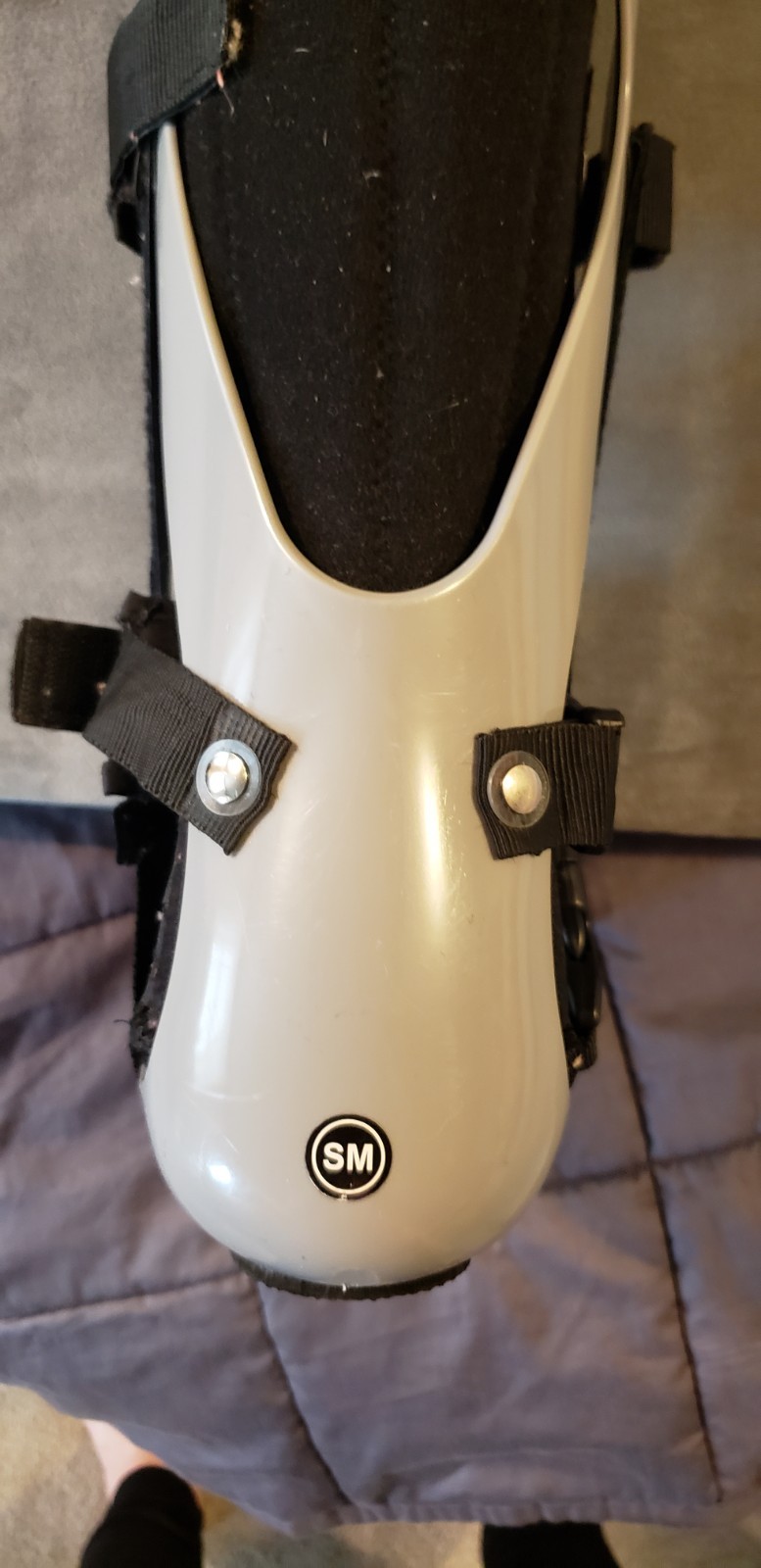 Ankle Brace Stabilizer Gray/Black Plastic Adjustable Size SM