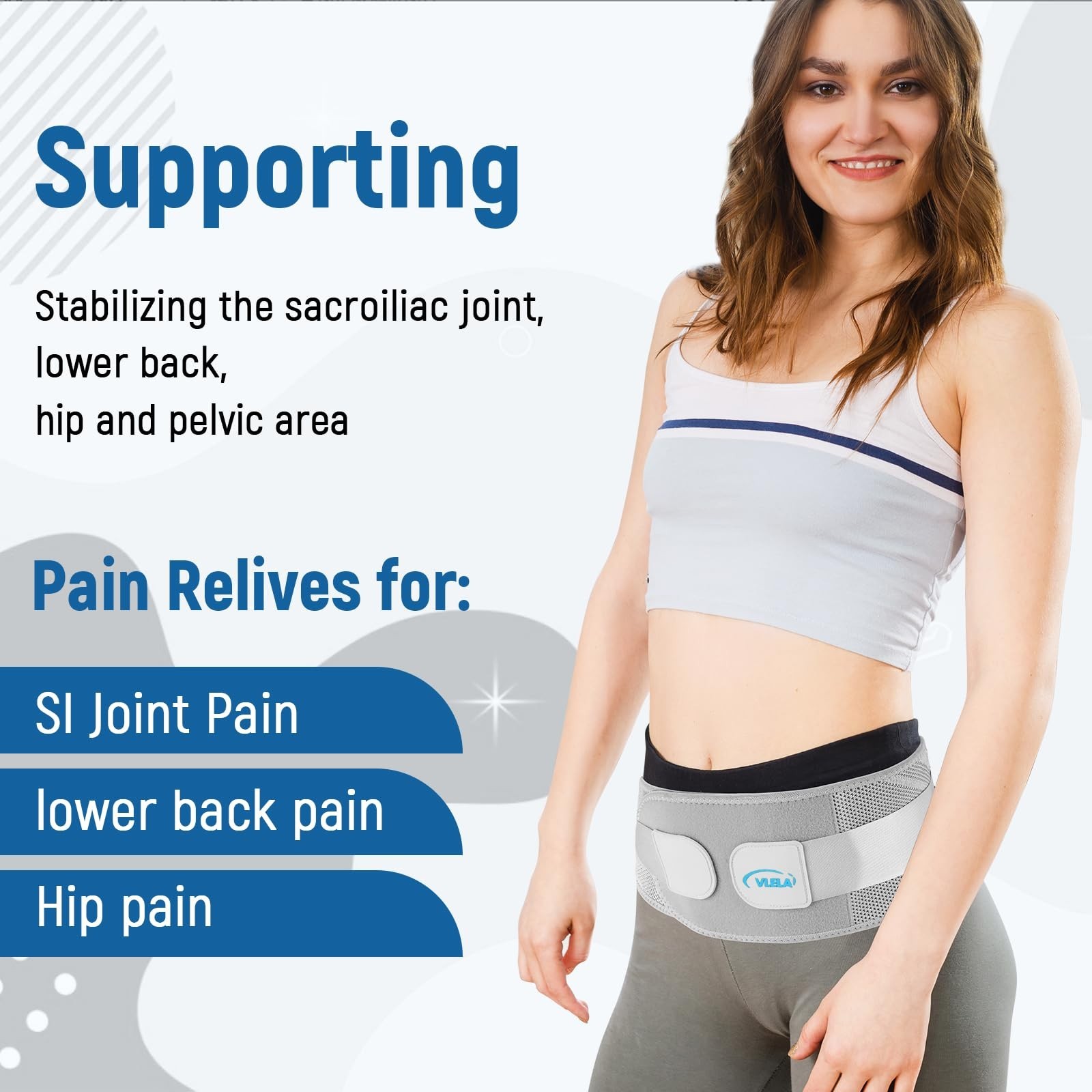Si Belt -Sacroiliac Belt for Women，Hip Brace for Sciatica, Lower Back,Pel