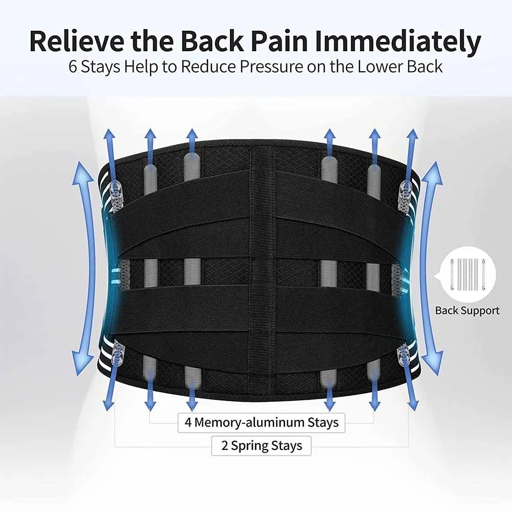 Lumbar Support Belt Double Pull Back Brace Waist Support Orthopedic Corset