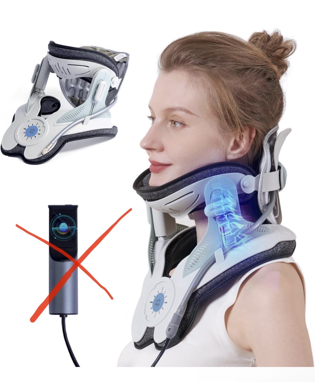 Read Cervical Neck Traction Device,Electric Air Pump 3 Power Traction No Remote