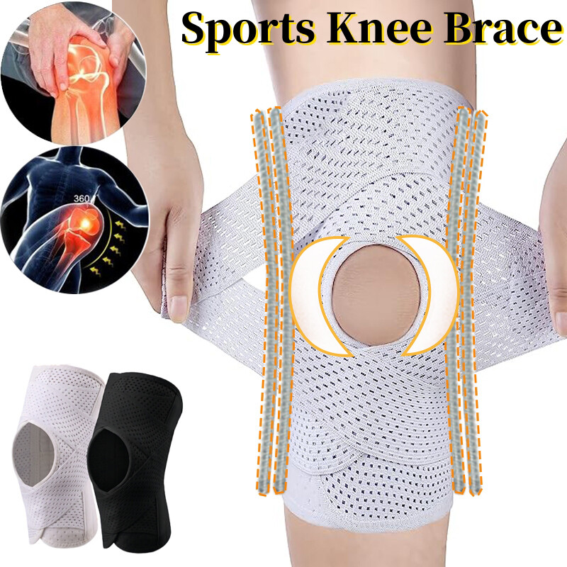 Knee Brace Compression Sleeve Patella Support Arthritis Joint Pain Relief Wrap