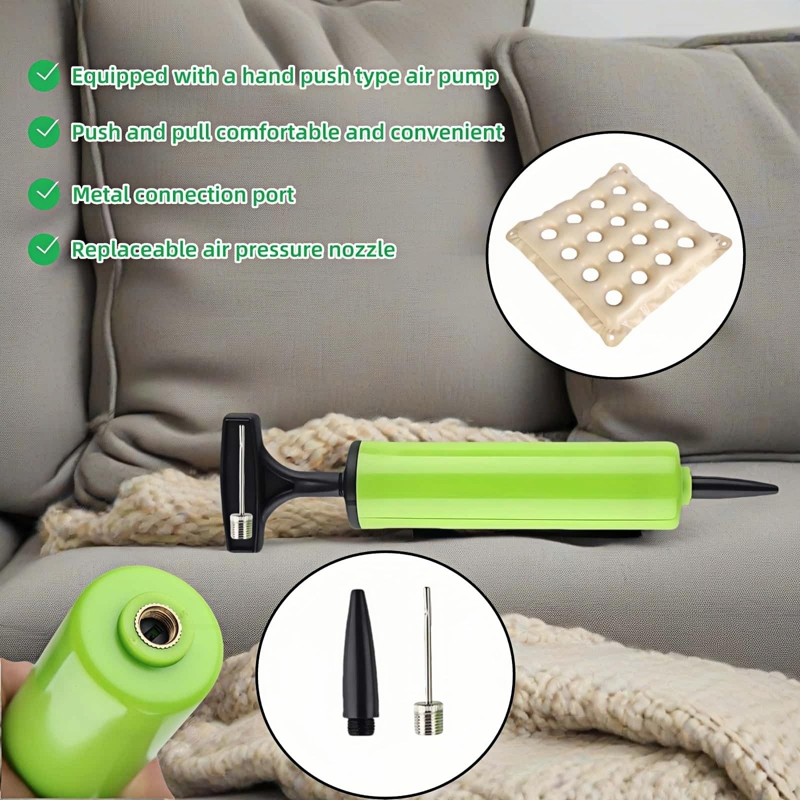 Medical Wheelchair Cushion Air Pad Donut Pressure Relief 17×17 Pump Beige New US