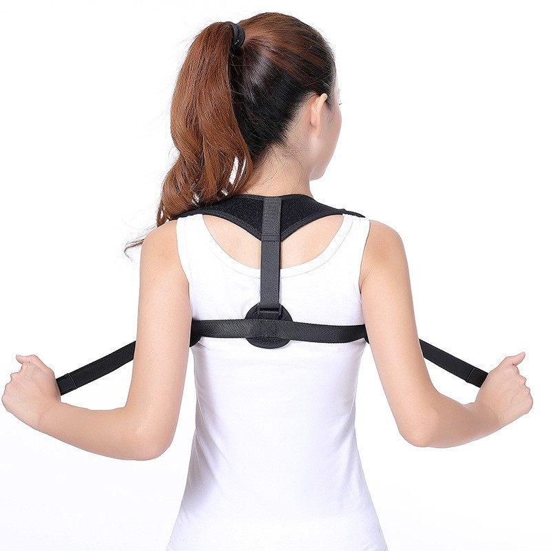 Adjustable Posture Corrector Back Shoulder Support Brace for Men Women Black