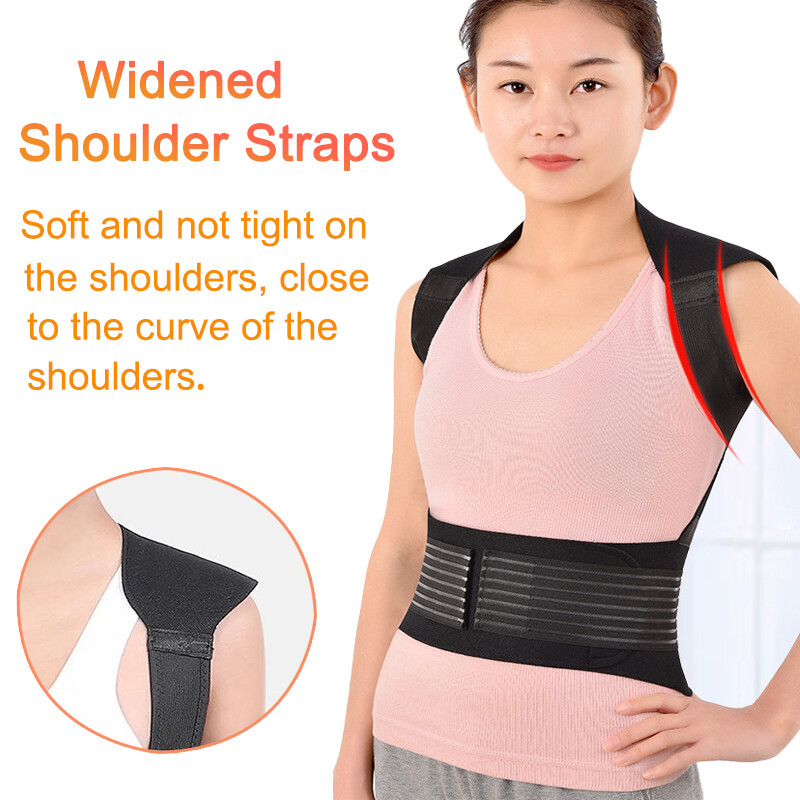 Magnetic Self Heating Belt Back Support Waist Brace Therapy Posture Corrector